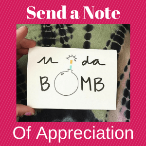 note of appreciation
