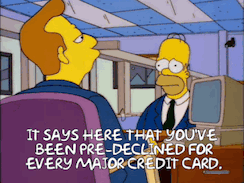 Homer simpson getting pre-declined