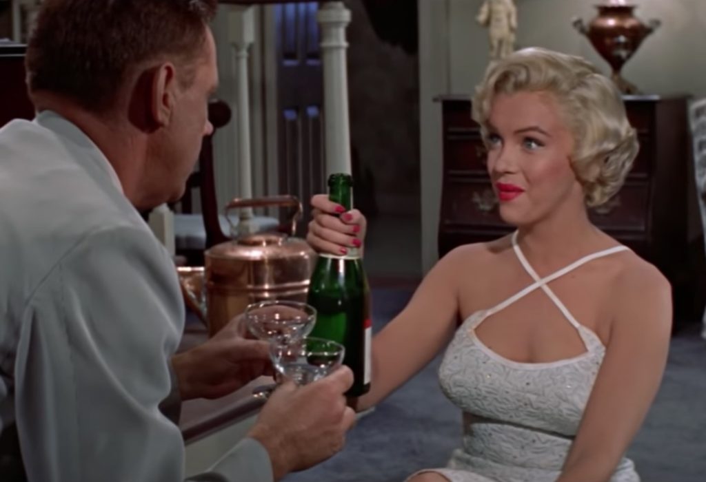 Marilyn Monroe Drinking Champagne